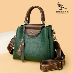 跨境氣質女包2022新款大氣手提包女時尚大容量通勤軟皮單肩斜跨包