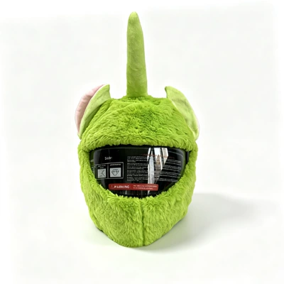 Teletubbies plush helmet cover Motosiklet dəbilqələri - green