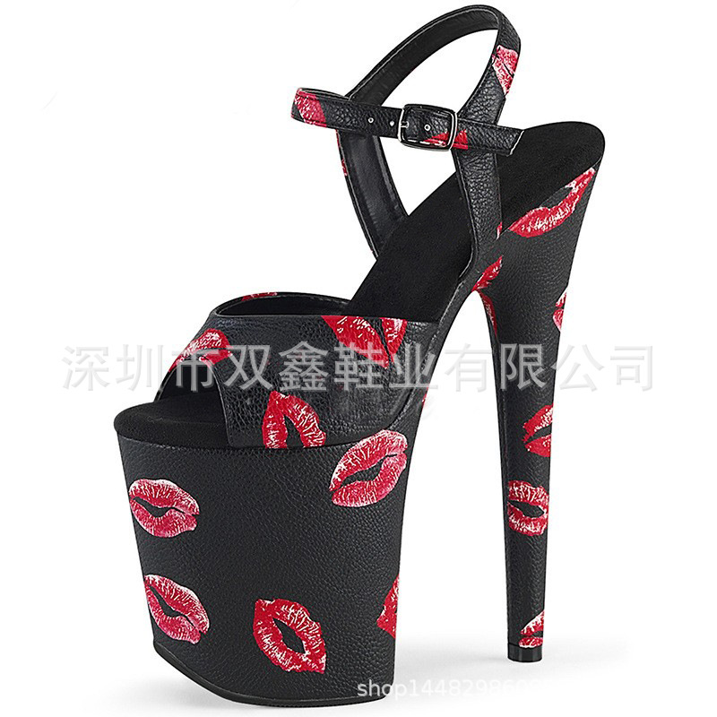 20cm knicks súper tacones altos modelo pasarela banquete vestido impermeable plataforma odio tiangao sandalias pole dance