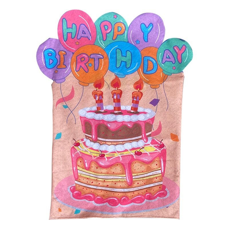 Nueva decoración de mesa y silla de cumpleaños para Niños Accesorios de Hotel De Cumpleaños cubierta de silla elástica de una pieza con dibujos