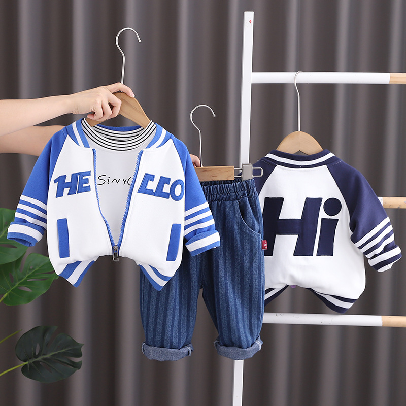 Boys' Letter Baseball Uniform Sports Suit