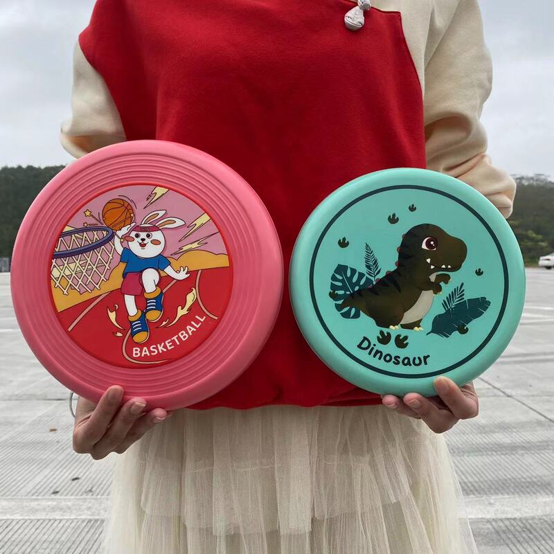 Children's popular cartoon Frisbee soft rubber sensory throwing beach parent-child outdoor interactive sports preschool toys wholesale