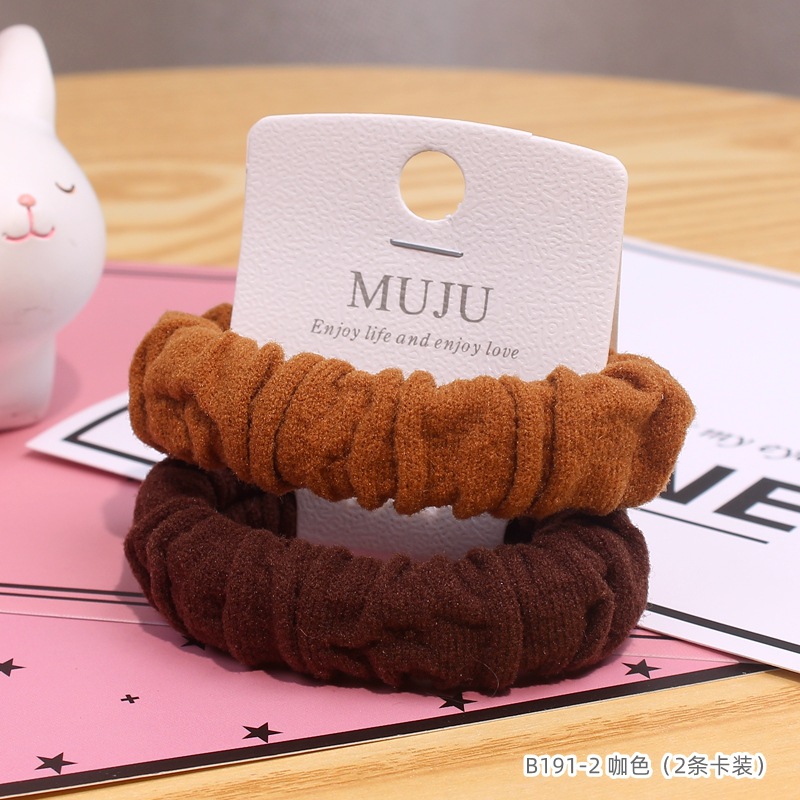 [Carga de tarjeta] sensación de alto nivel coreano de cabello de código de barras de moda de alta elasticidad de cabello anillo de cabello correa de cola de caballo