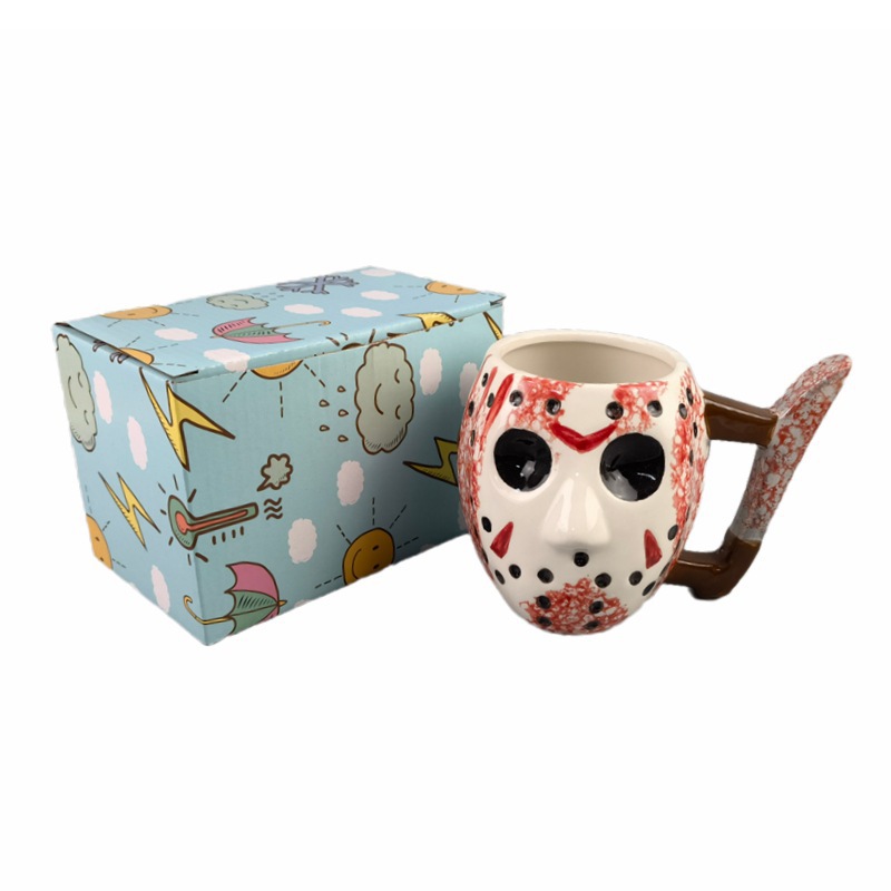 Estrictamente seleccionado Halloween horror Freddy Jason máscara taza fantasma de hombre ciento taza de cerámica masculina