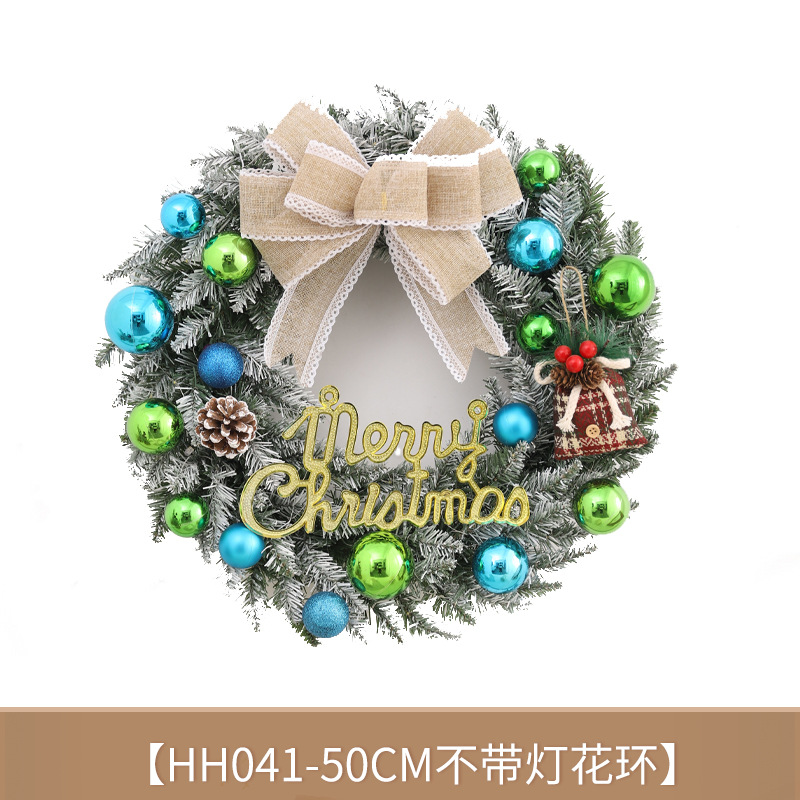 Transfronteriza guirnalda de Navidad 40/50/60cm decoraciones de Navidad escena diseño puerta colgante árbol de Navidad guirnalda adornos