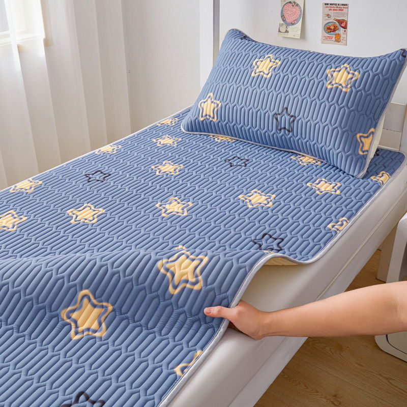 Thickened Ice Silk Mat Summer Mattress Bottom Student Dormitory Single Bed Sheetss Washable Machine Washable Air-Conditioned Soft Mat