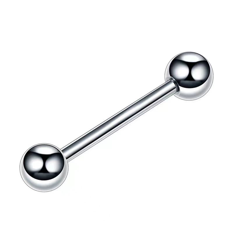 Европейский и американский трансграничный титановая сталь язык гвоздь нержавеющая сталь ухо кость гвоздь промышленный штанга сталь цветной прокол