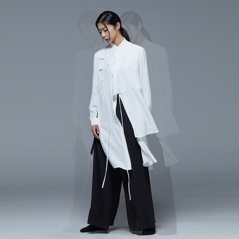 Classical Dance Elegant Mid-Length Shirt Modern Dance Draped Practice Clothes Chinese Dance Loose Top