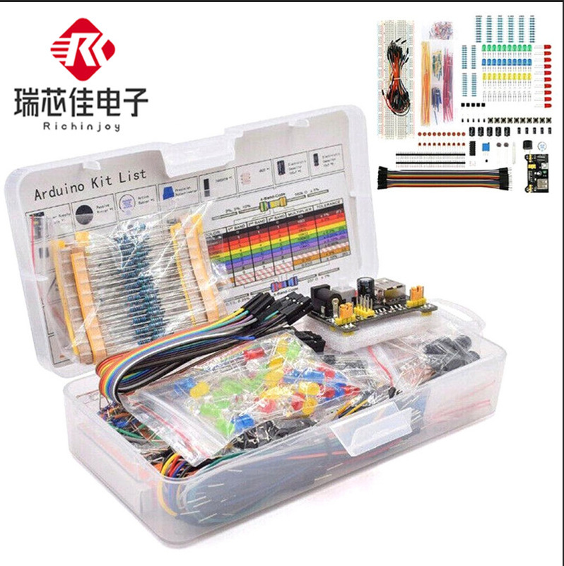 830-Hole Breadboard Suitable for Uno R3 Component Package Beginner Starter Kit Compatible with 830-Hole Breadboard