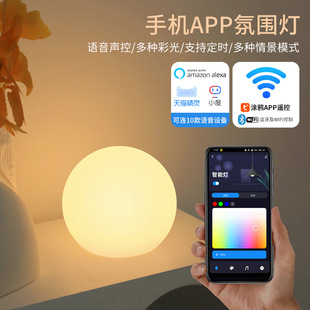 Amazon Alexa Voice Smart Table Lamp Graffiti Night Light Tmall Genie Light Ball LED Night Light Home Appliances