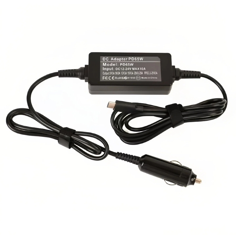 Factory Direct Sales 65W Type-C Car Charger Adapter Suitable for Dell Travel Portable Car Charger
