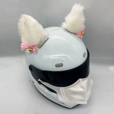Motosiklet dəbilqələri | for Motorcycles, Electric Scooters - white-bell-cat-ears