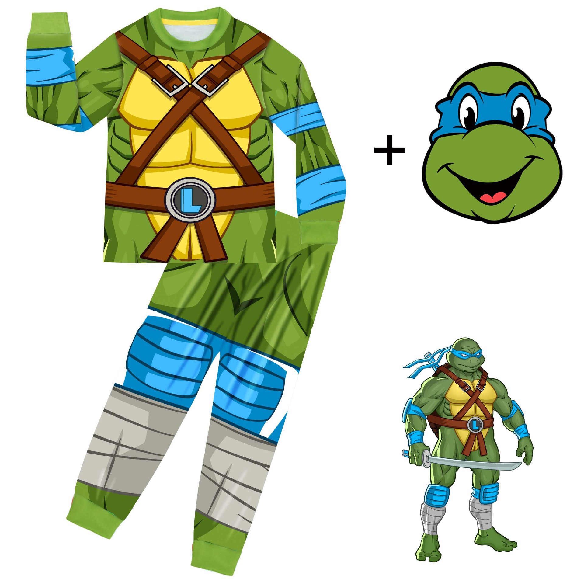 Dress up New Cosplay Costume Printing Kidsren's Home Clothes Pajamas Long-Sleeved Suit Two-Piece Set 8088