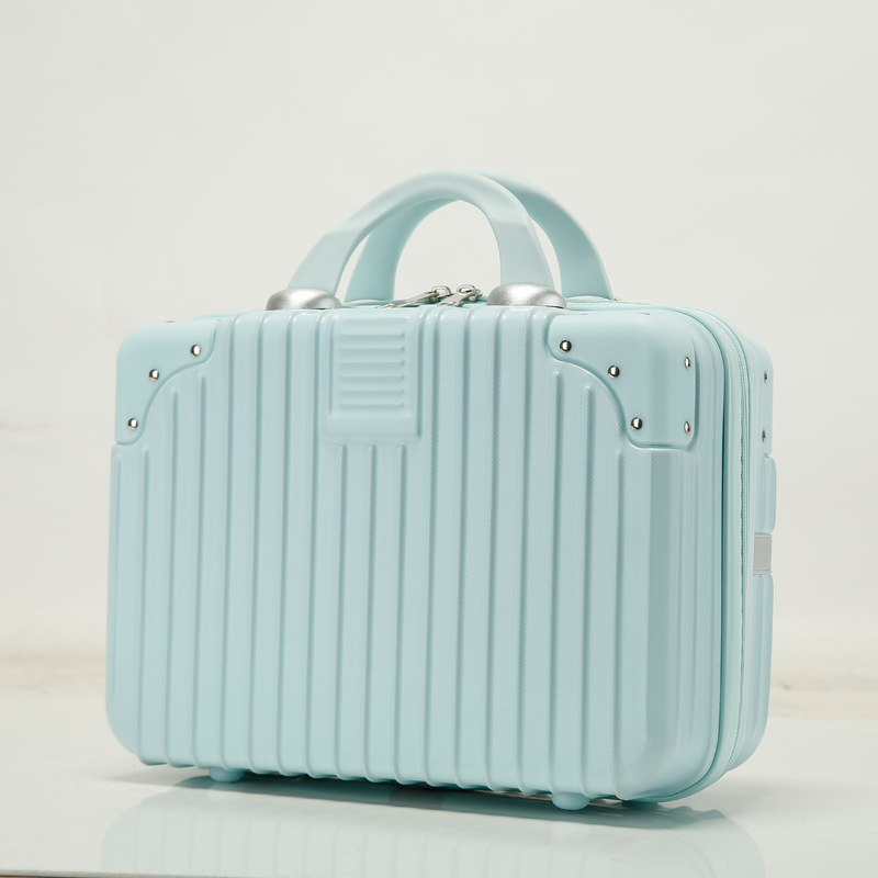 14 pulgadas de equipaje caso cosmético de las mujeres nueva bolsa de viaje en seco Mini caja de almacenamiento portátil caja de la madre y el niño fijo LOGO venta al por mayor