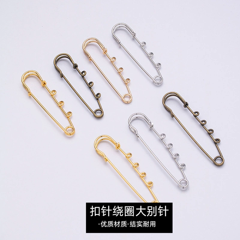 Антикоррозийные гальванизированные большие булавочные зажимы для самостоятельного изготовления украшений, броши, женские застежки для поясов, магические застежки-зажимы.