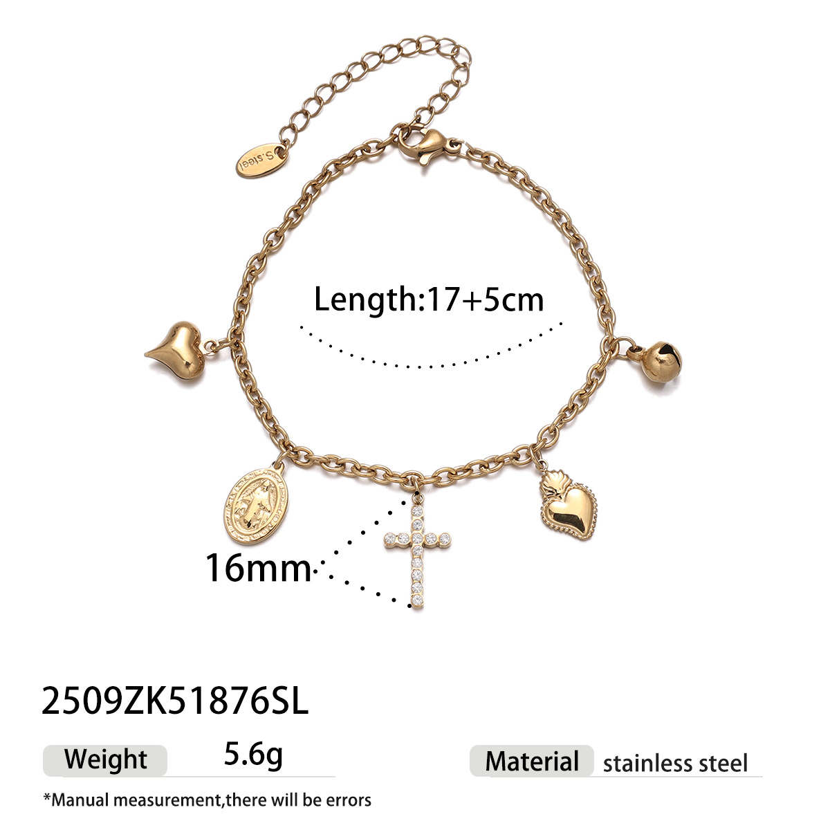 TENA Europa y América collar de acero inoxidable acero titanio no desvanecerse amor cruz collar de colgante de venta caliente transfronteriza image 8
