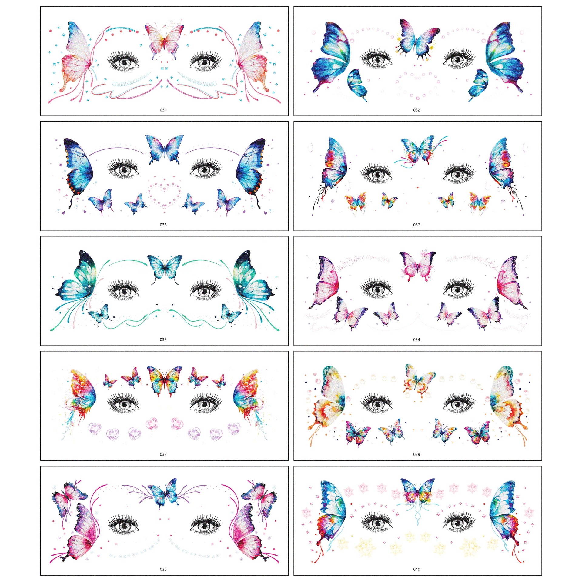 23g Weight tattoo stickers Event & Party Supplies 1 Set Quantity Holiday, Party Occasion transfer stickers Material Butterfly Pattern Butterfly Transfer Stickers Tattoos & Body Art 1 Set 3