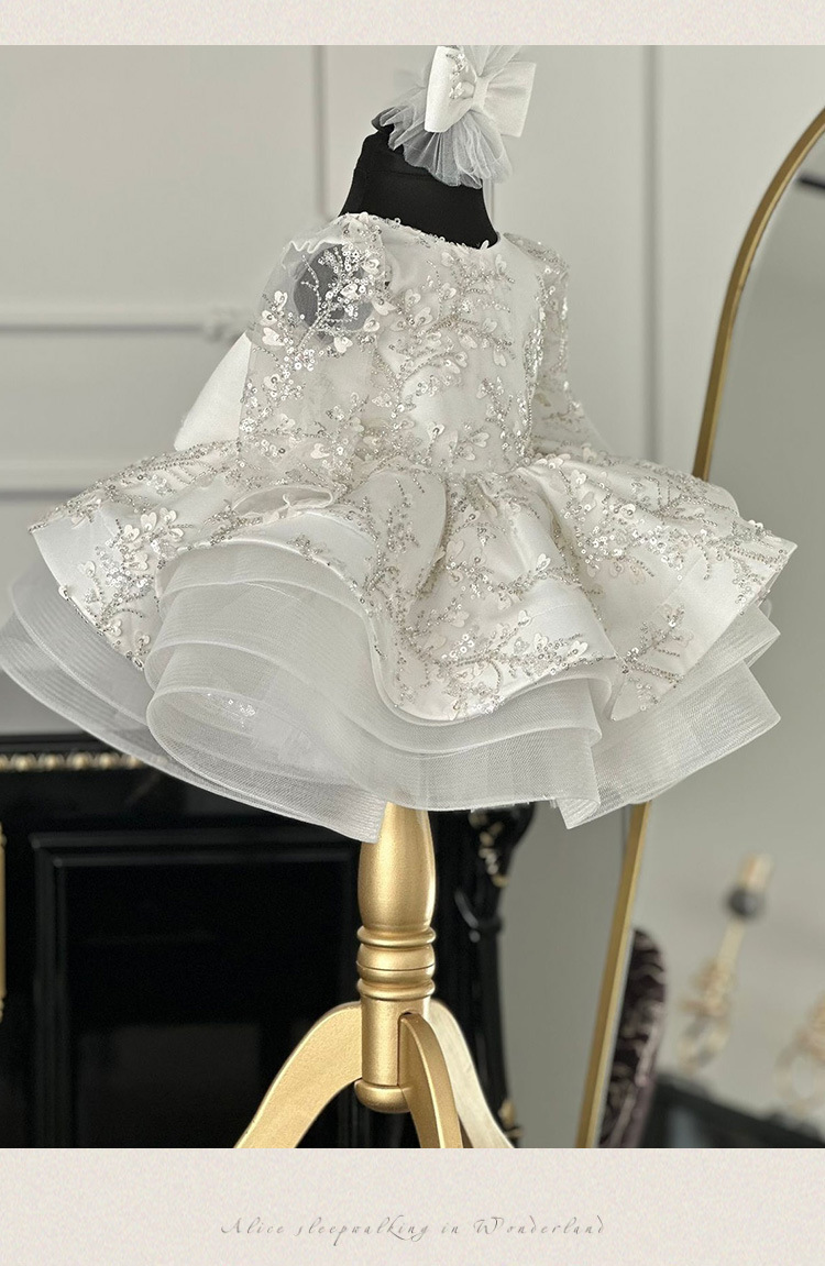 Mädchen Prinzessinnenkleid Tüll Mit Blumen Für Besondere Anlässe_voghion.com