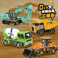 Three Dimensional Constructor Toy: Brain-teaser 3D Puzzle, Engineering Vehicle, Handmade for Kids
