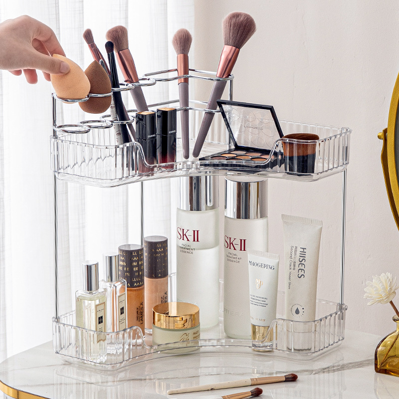 Light luxury corner cosmetics storage rack toilet jewelry desktop storage box rack toothbrush rack wholesale