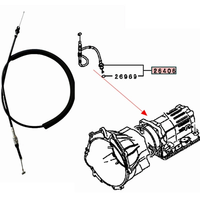 Mitsubishi – MB896456 Throttle Cable Other brake systems