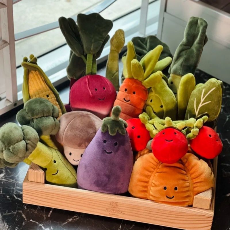 Mainly featuring the same vegetable-themed plush keychain dolls as the British Jellycat, cute JC dolls, suitable as gifts for claw machines Mainly featuring the same vegetable-themed plush keychain dolls as the British Jellycat, cute JC dolls, suitable as gifts for claw machines