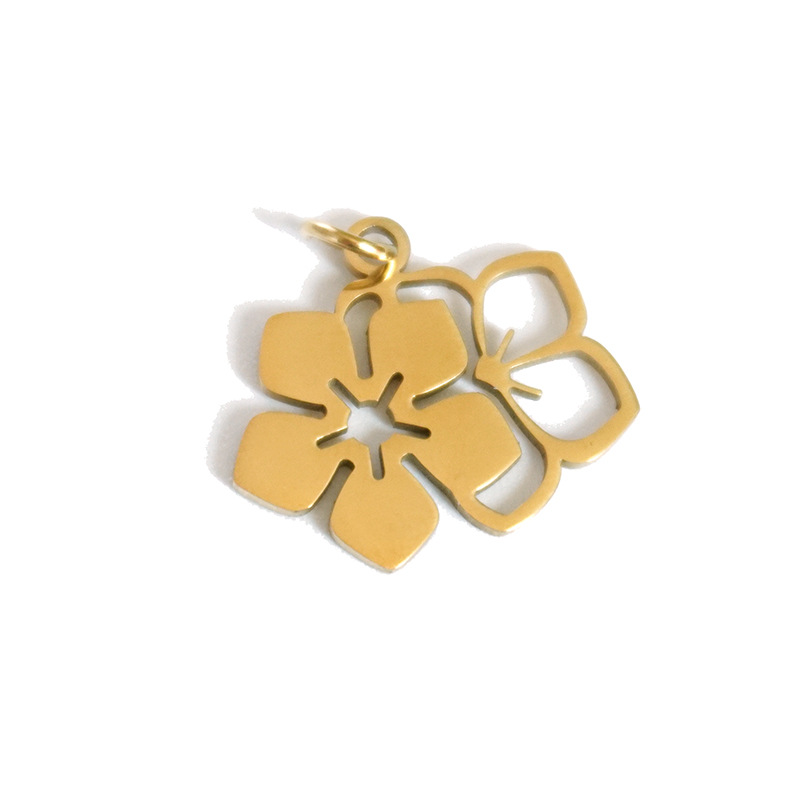 Pendant Jewelry Making Type 1 Piece 304 Stainless Steel Flower Pendant