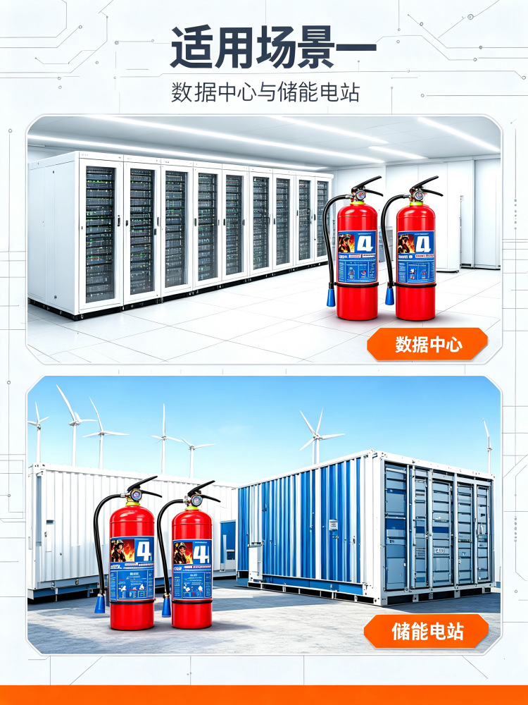 Hanging hexafluoropropane fire extinguisher 2kg 3kg 4kg 6kg 8kg for server rooms, portable ultra-clean gas automatic