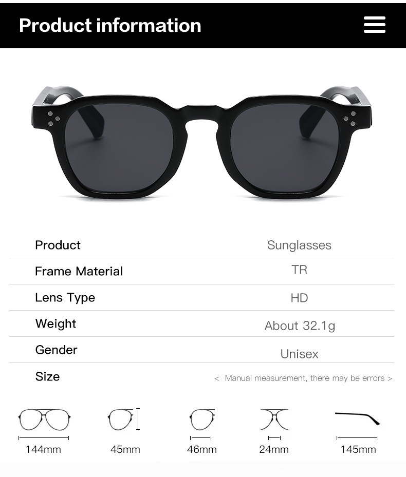 Jett 5169 new round frame mi nail glasses high-grade fashion sunglasses European and American cross-border sunglasses_voghion.com