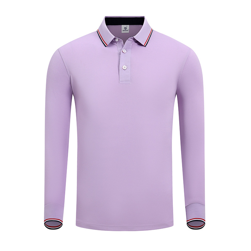 Camiseta de polo de color casual camiseta de hombre camiseta de collar camiseta de algodón de invierno camiseta de polo de manga larga ropa de trabajo personalizada bordada