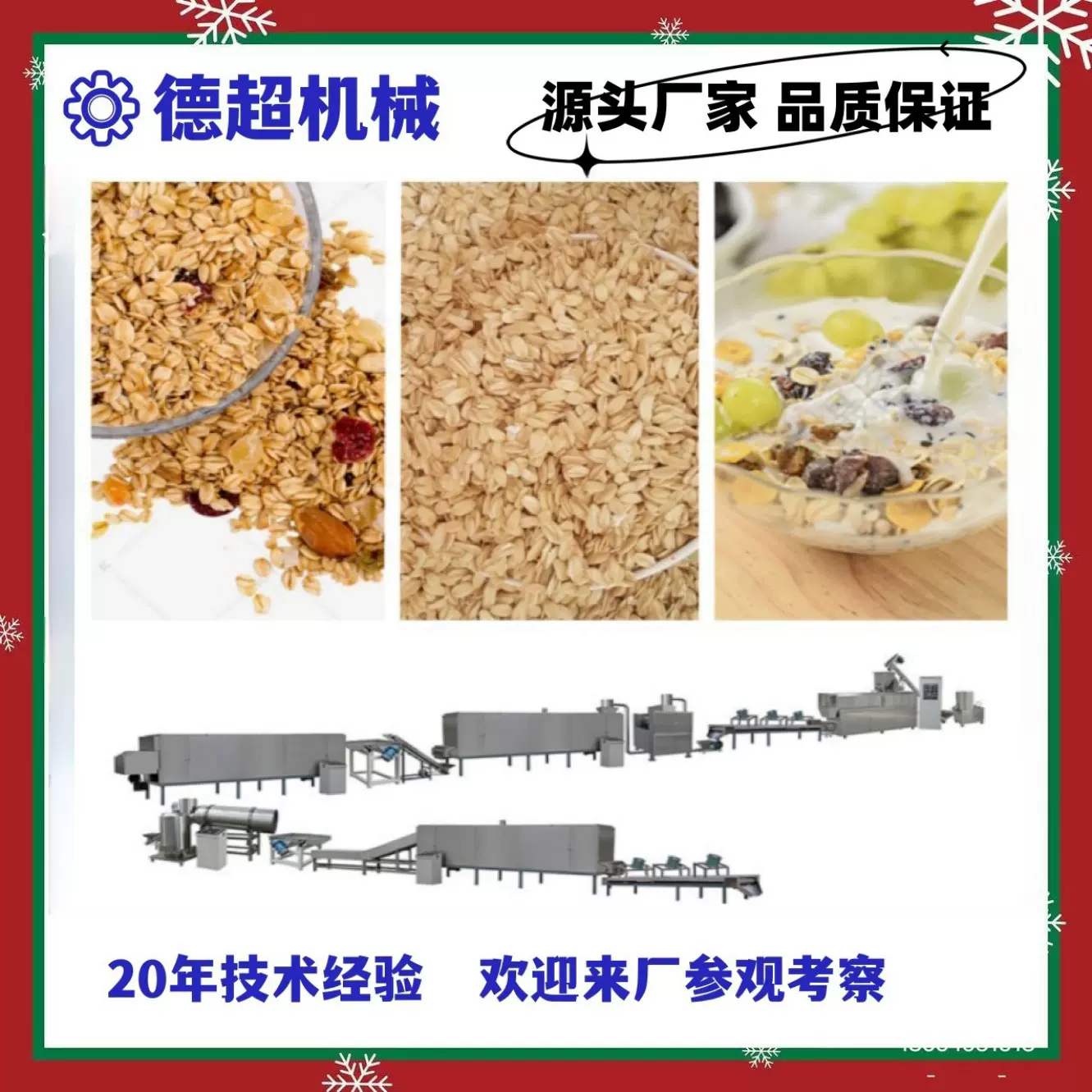 成熟工艺营养燕麦片生产线  燕麦片加工设备黑麦片整套机器