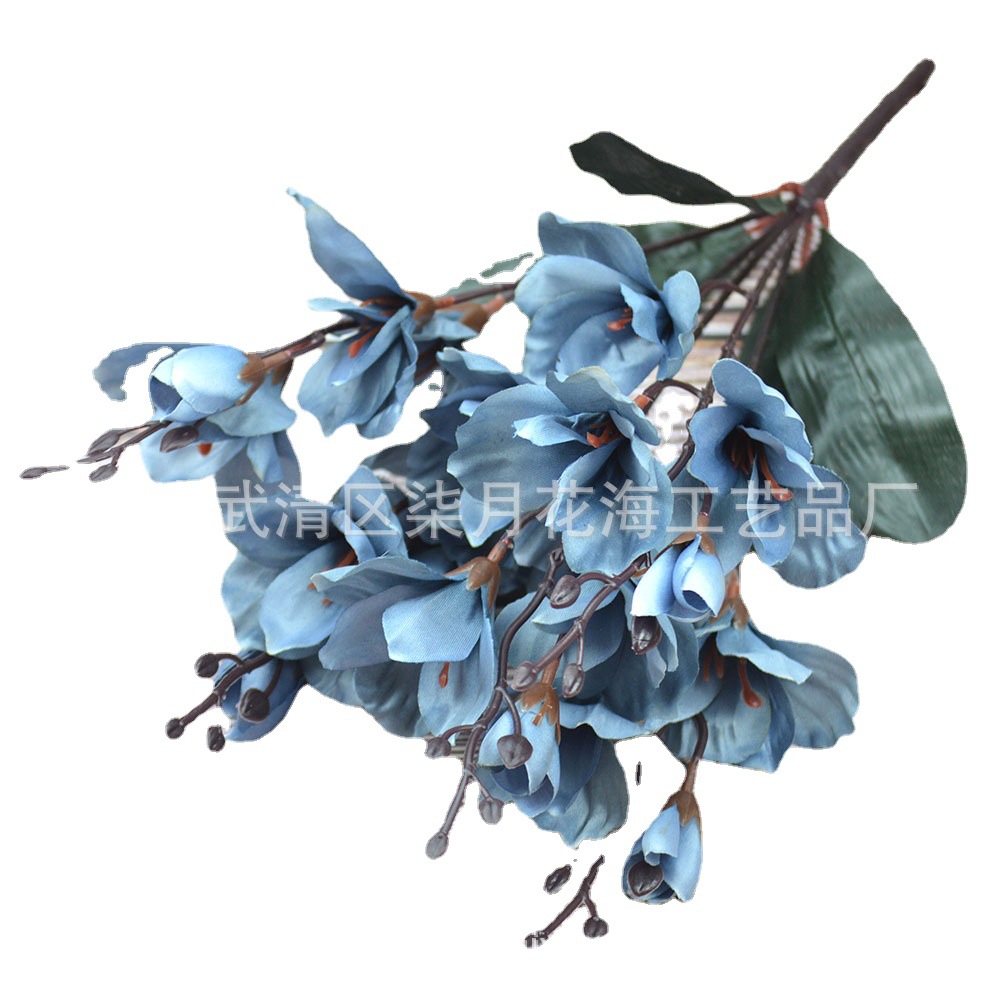 Flor artificial transfronteriza 5-tenedor Magnolia decoración del hogar otoño mango haz Phalaenopsis jardín Greening Taran Comercio exterior flor falsa