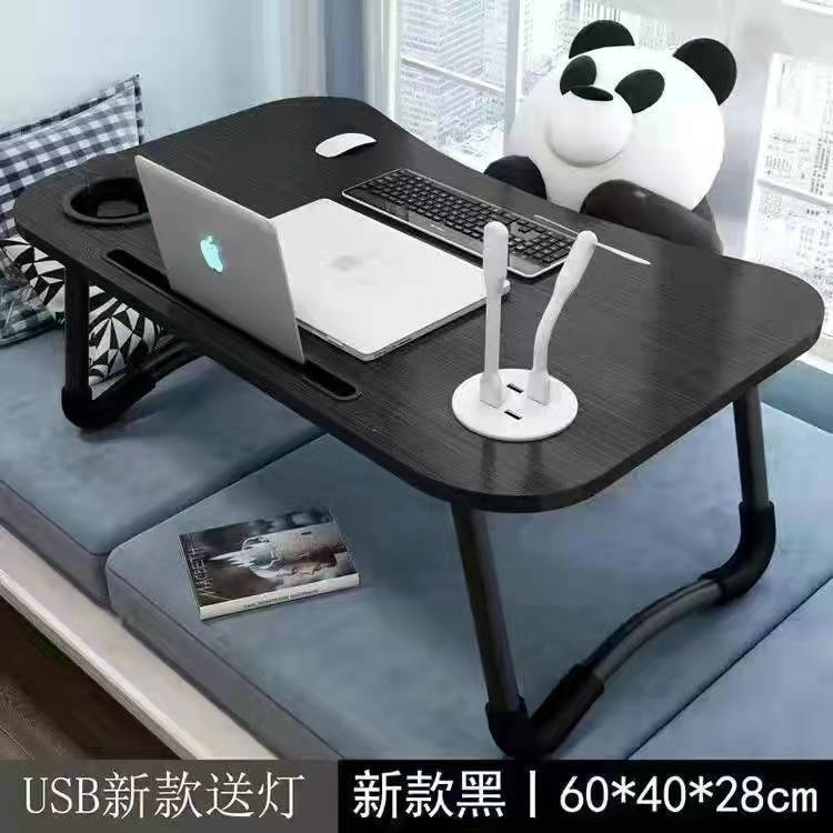 Escritorio de cama plegable mesa de computadora dormitorio dormitorio dormitorio estudio casero pequeña mesa de madera sólida