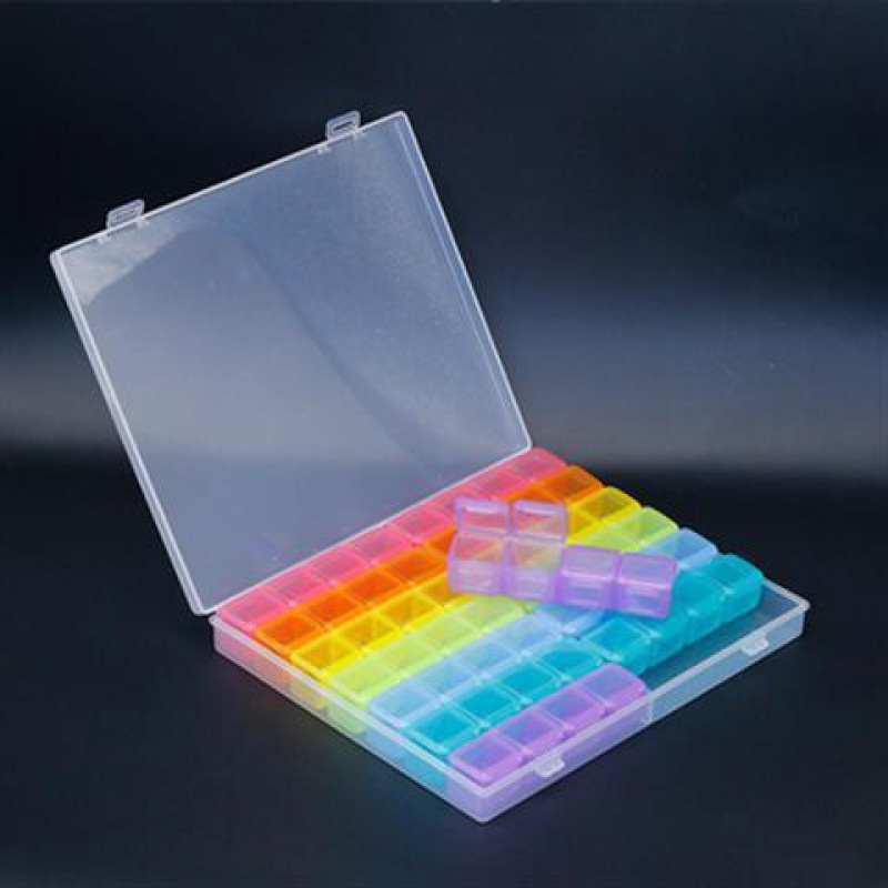 bead storage box Nail enhancement tool Jewelry capacity transparent Drill Box Spare parts Category Boxes desktop Jewelry box