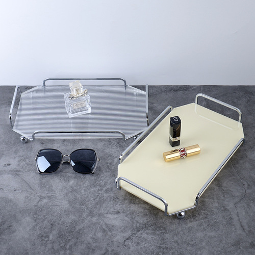 Light luxury style bathroom toilet storage rack bathroom sink tabletop tray acrylic cosmetics storage rack