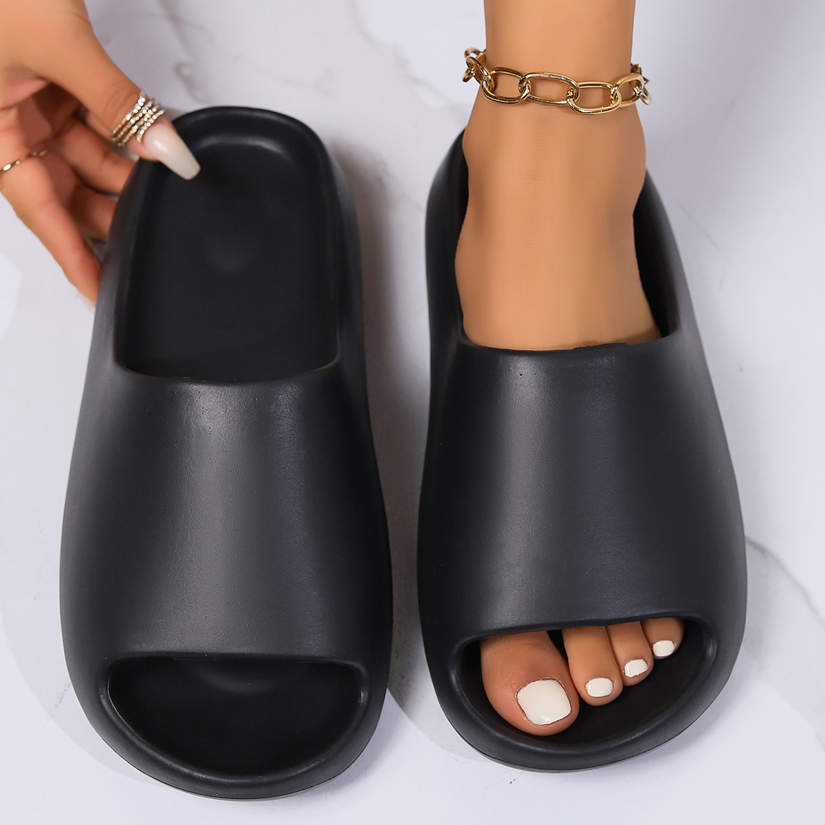 Women's Casual Solid Color Point Toe Slides Slippers display picture 4