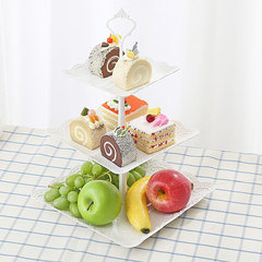 European three-tier cake stand birthday party gathering party afternoon tea snacks tray dessert stand multi-tier fruit platter