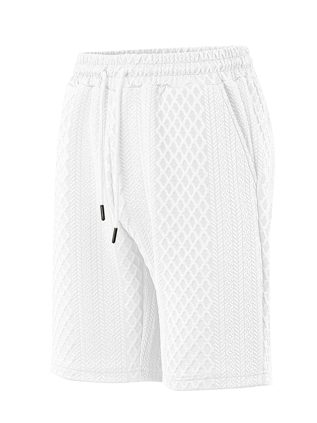 Pantalones cortos casuales de hombre de tela jacquard recta con cordón micro elástico suelto de verano TK de talla grande para hombre transfronterizo europeo y americano