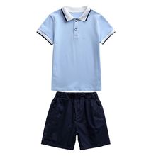 夏季幼儿园园服儿童班服小学生校服套装短袖衫夏装老师学院风