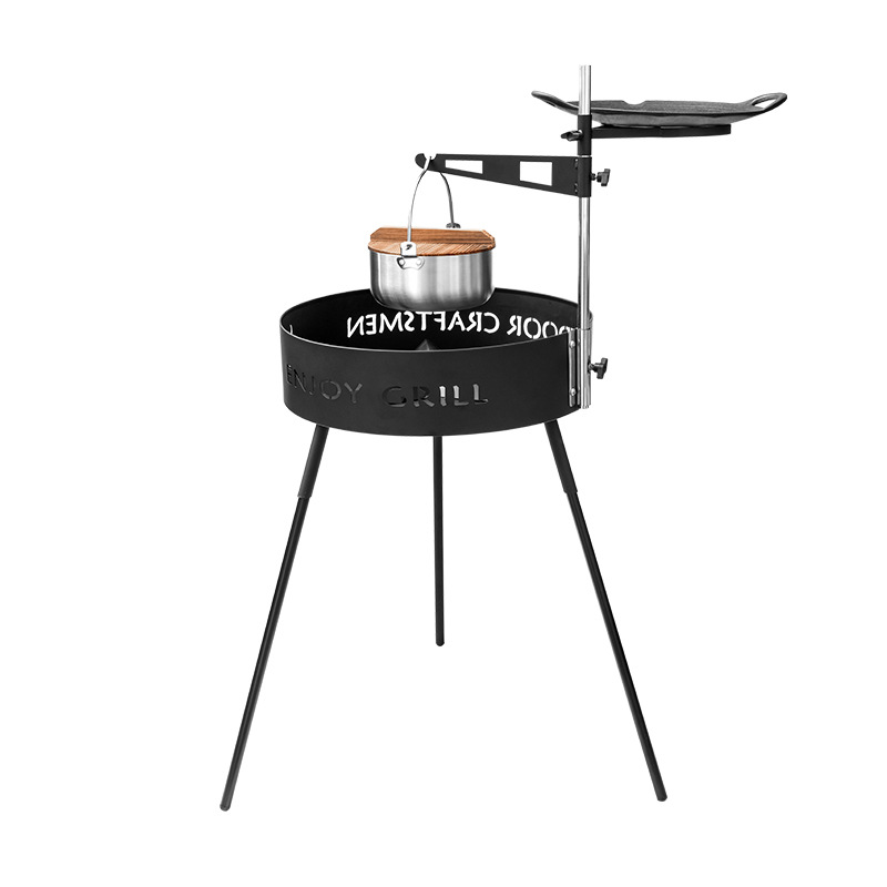 Parrilla de barbacoa artesanal al aire libre, horno de barbacoa multifuncional de pavo, horno de carbón doméstico al aire libre, horno de camping plegable