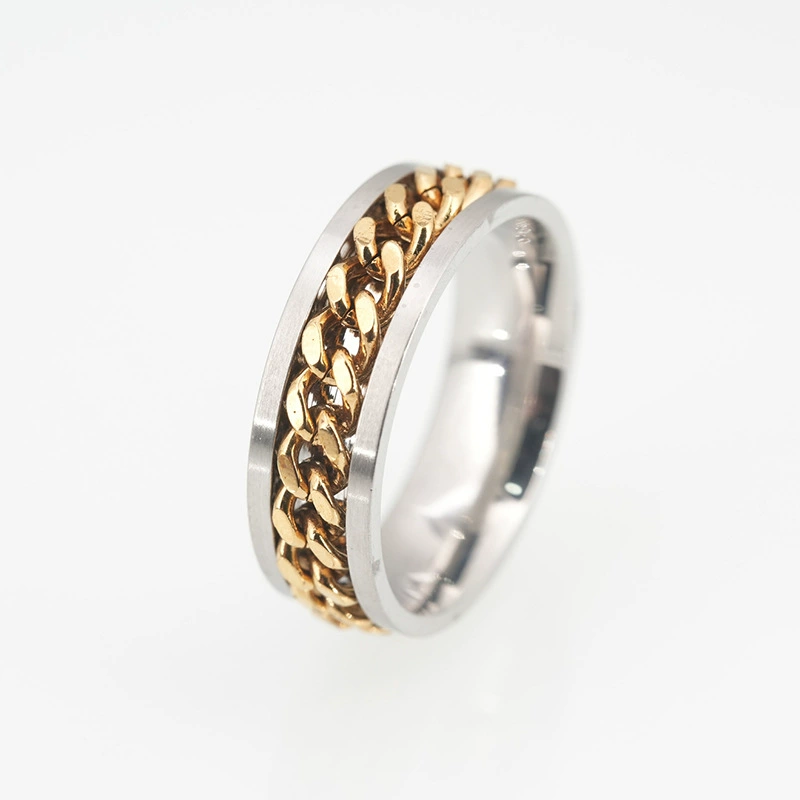 Модный аксессуар, кольцо из нержавеющей стали для любимого, цепь, европейский стиль