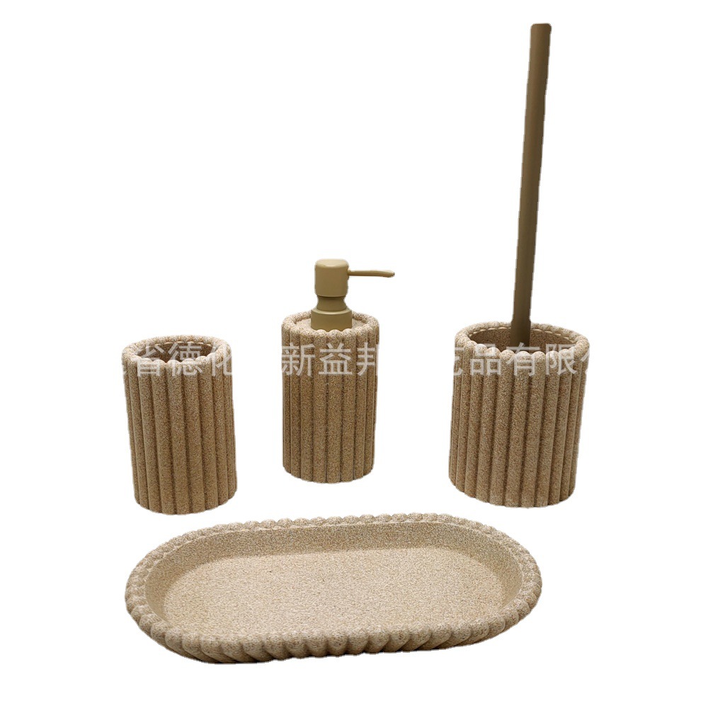 Baño de resina de cuatro piezas cepillo de dientes titular suministros de baño conjunto simple moda baño suministros traje de lavado