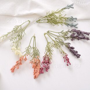 Trigema Lavender Simulation Flower Decoration Green Plant Planting Wedding Hotel Home Pastoral Style Decoration Plastic Flower