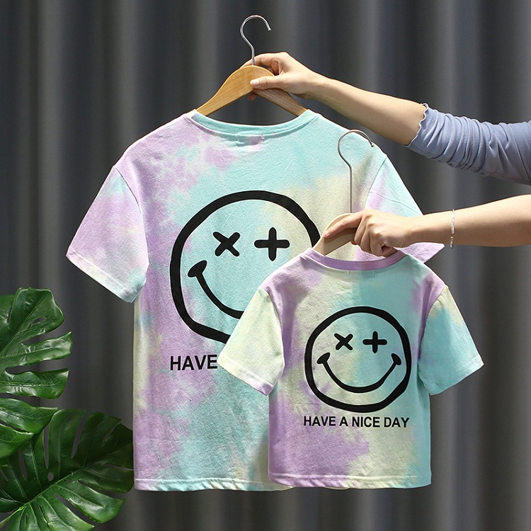 親子裝夏裝男童女寶寶2021母子母女壹家三四口全家裝大碼短袖T恤