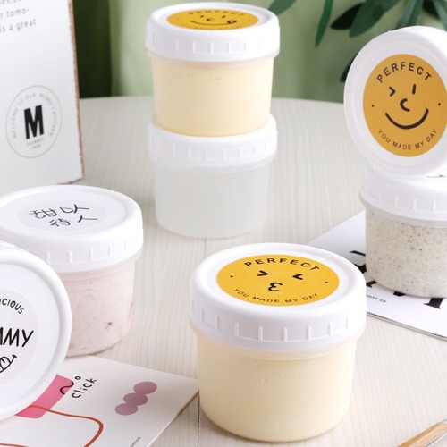 Dudu Can Pudding Cup Ice Cream Box Dessert Packaging Box Sour Milk Tea Ice Cream Covered Disposable Cup