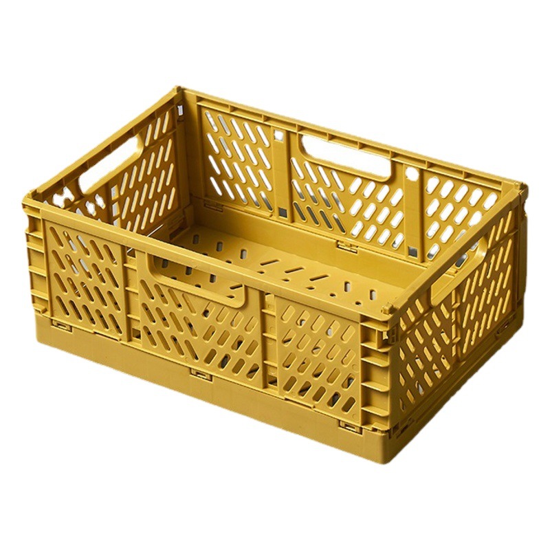 Cesta de almacenamiento plegable de escritorio, para snacks, papelería, cosméticos o frutas