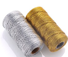 1.5mm100米吊牌绳挂绳礼物包装封口绳捆绑绳包装金银丝饰品线d321