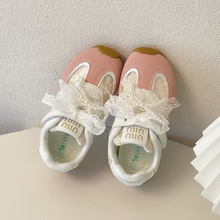 女童运动鞋网面透气休闲鞋中大童时尚儿童阿甘鞋2025春秋新款软底