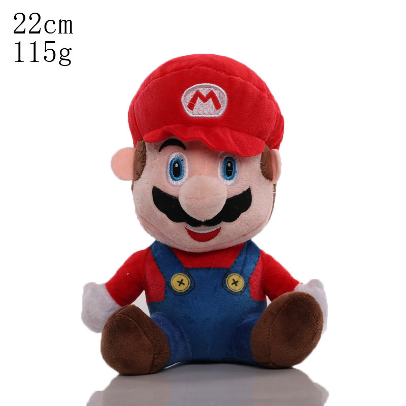 批发Super Mario玛丽马里奥蘑菇毛绒公仔玩偶8寸抓机娃娃|undefined