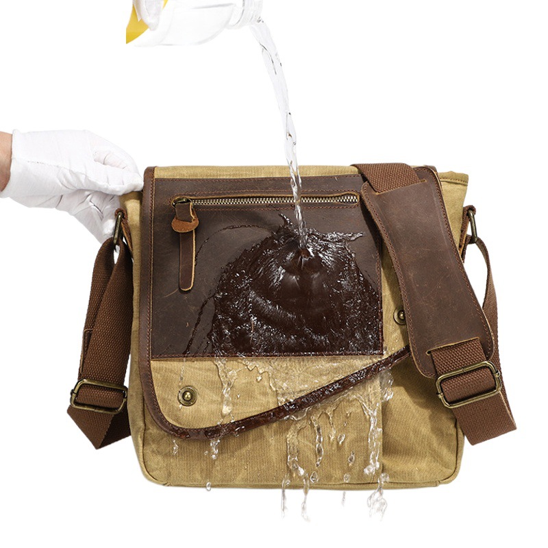 Bolsa de mensajero de los hombres retro transfronterizos moda casual crossbody hombro de los hombres mochila moda de la calle bolsa de lona impermeable